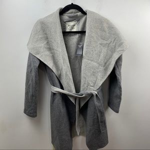 abercrombie shawl front tie jacket